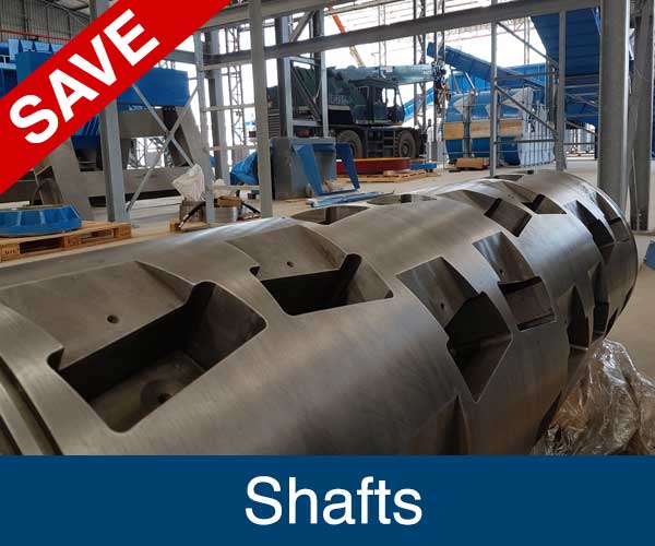 Shafts, Recycling machinery spare parts