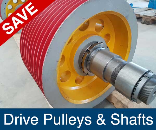 Drive Pulleys and Shafts, Recycling Spare Parts